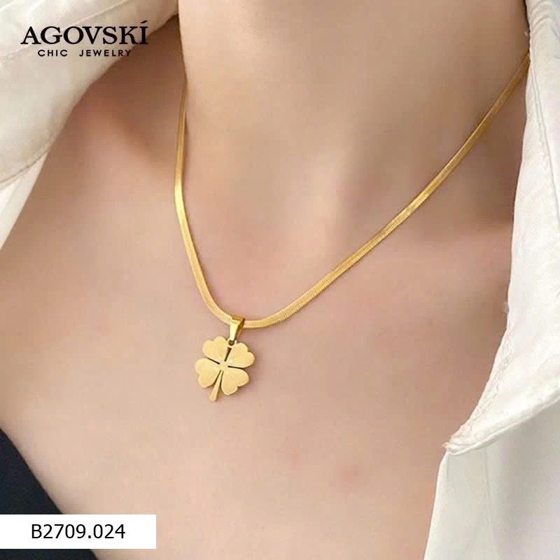 Vòng cổ cỏ may mắn Agovski   Giá sỉ 85k