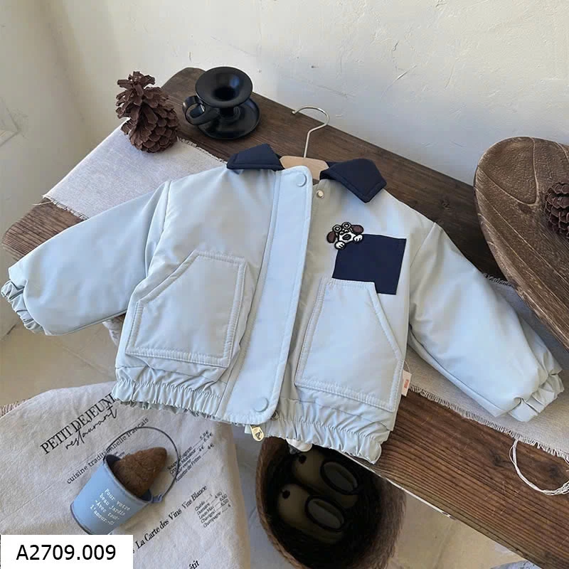 ÁO KHOÁC CHẦN BÔNG HÌNH CÚN BT  Giá sỉ 219k