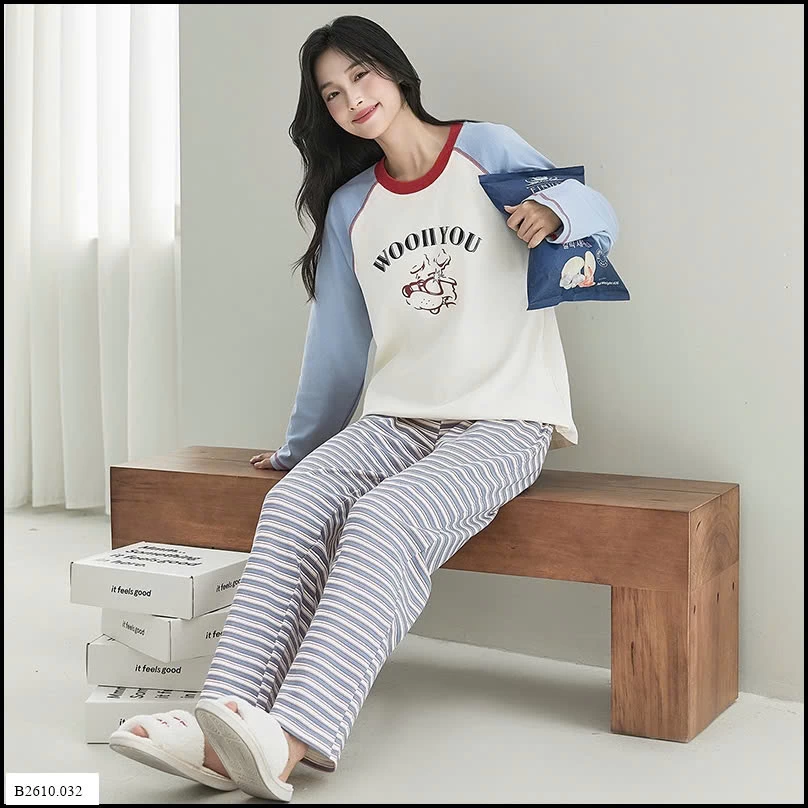 BỘ NGỦ DÀI TAY DỄ THƯƠNG CÓ LÓT NGỰC   Giá sỉ 127k