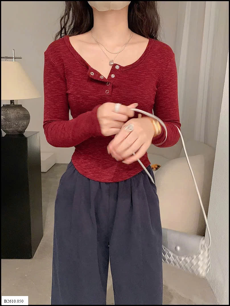 ÁO THUN XƯỚC RÚT EO CỔ TRÒN   Giá sỉ 120k