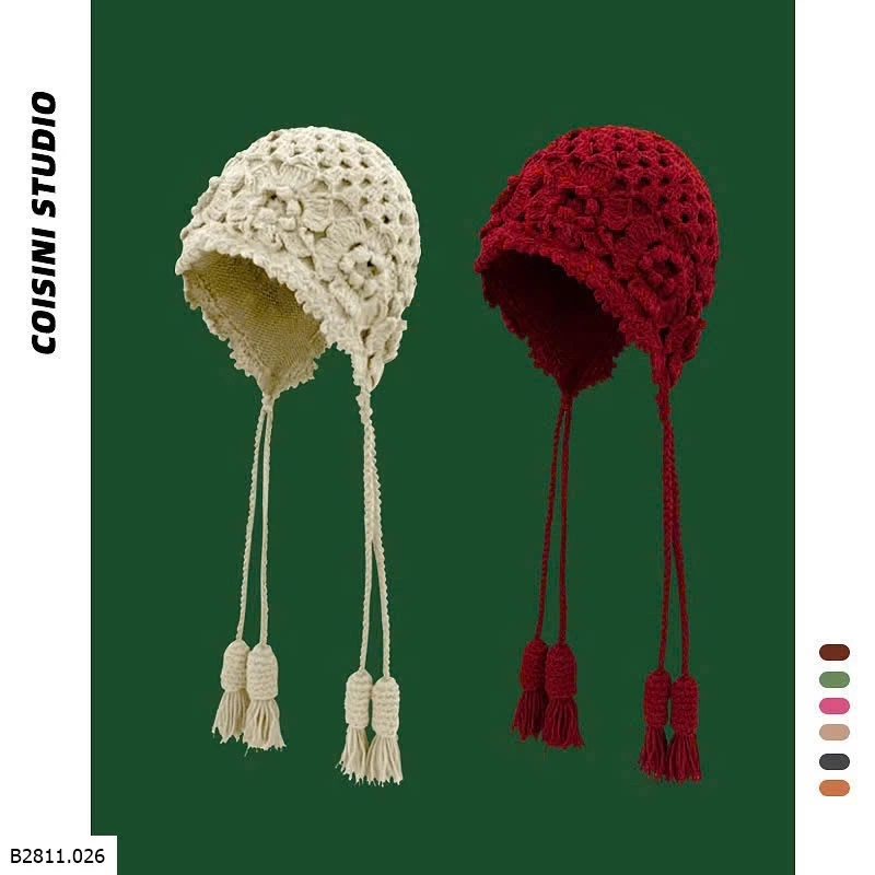 Mũ len đan tay xinh  Giá sỉ 95k/c 