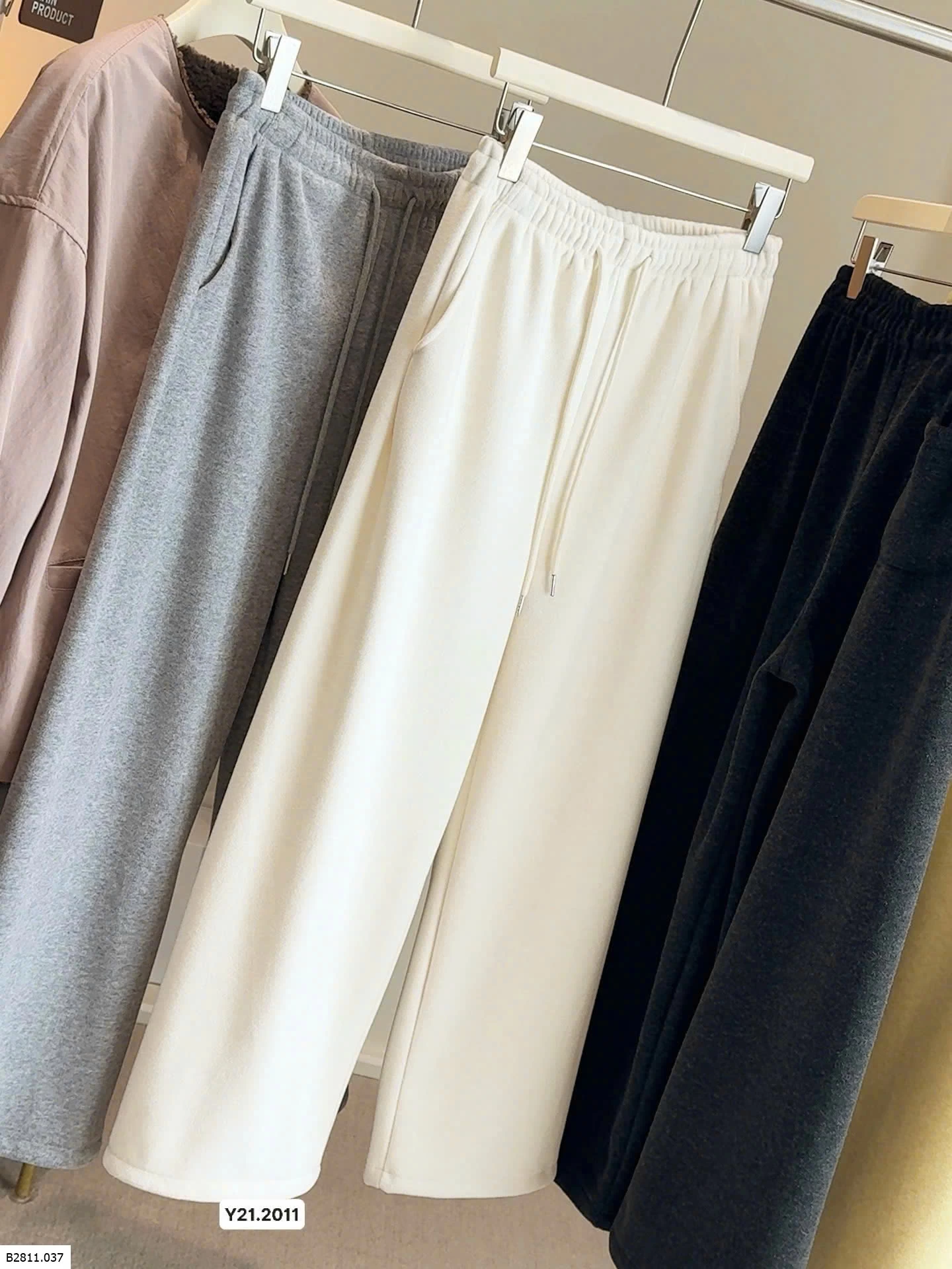 Quần nỉ nhung ống rộng Anna   Giá sỉ 220k