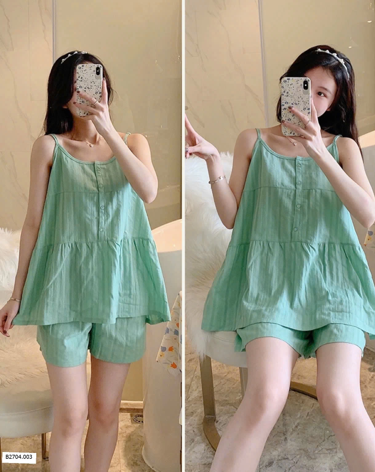BỘ NGỦ MẶC NHÀ 2 DÂY  Sỉ 110k