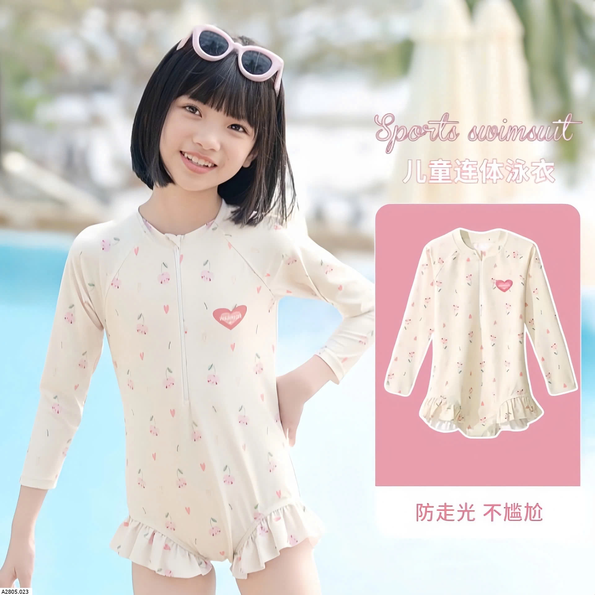 ĐỒ BƠI DÀI TAY CHO BÉ GÁI  Sỉ 97k