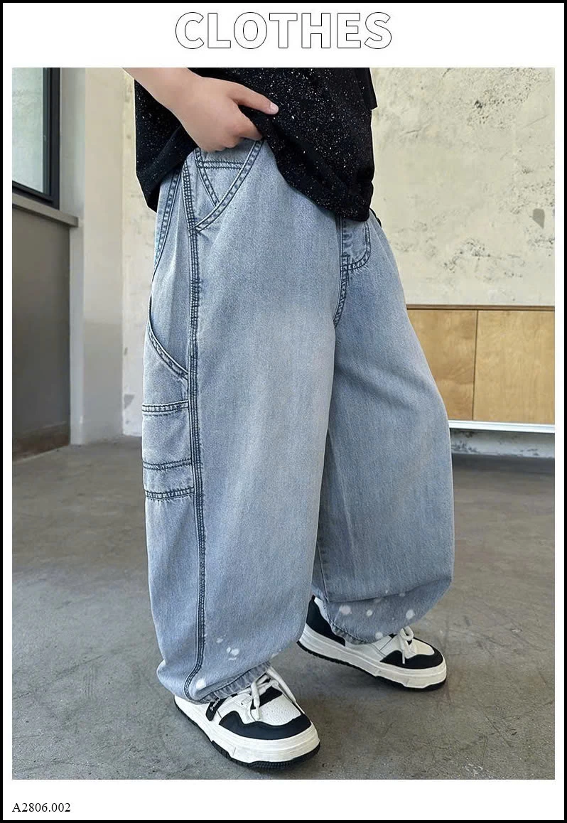 QUẦN SUÔNG TENCEL DENIM CHO BÉ TRAI   Sỉ giá 195k