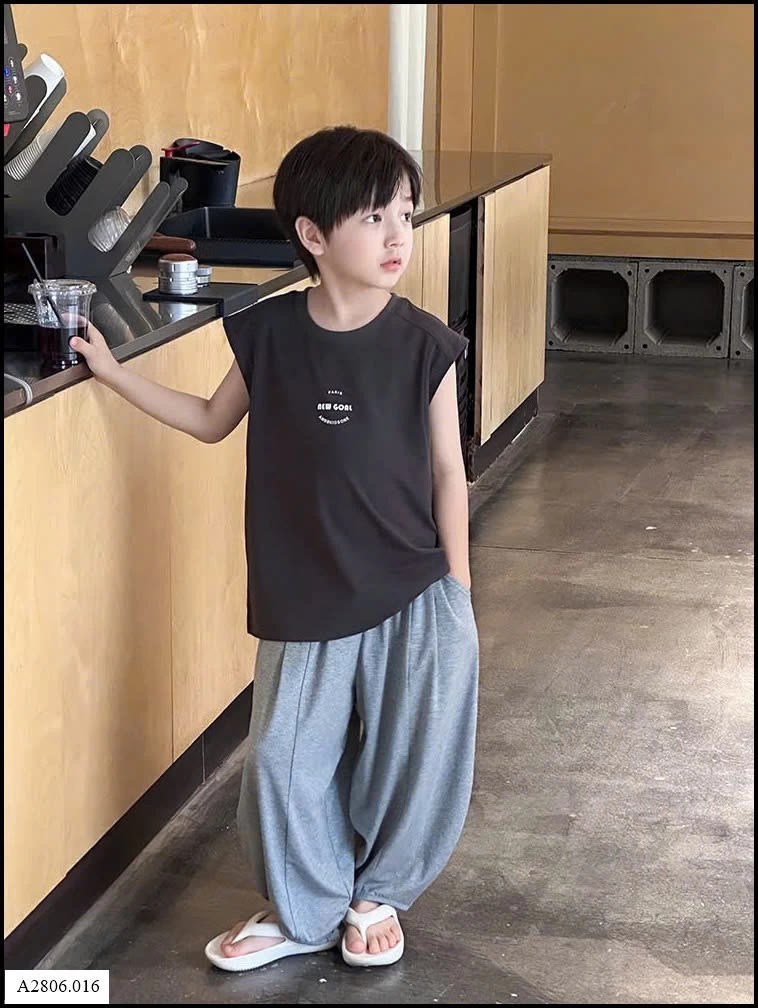 Áo tank top bé trai   Sỉ giá Sz 90-150: 100k Sz 160: 107k Sz 170: 115k