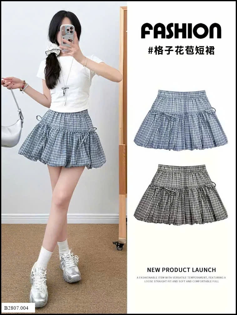 CHÂN VÁY BÍ CARO SIÊU YÊU  Giá sỉ 107K