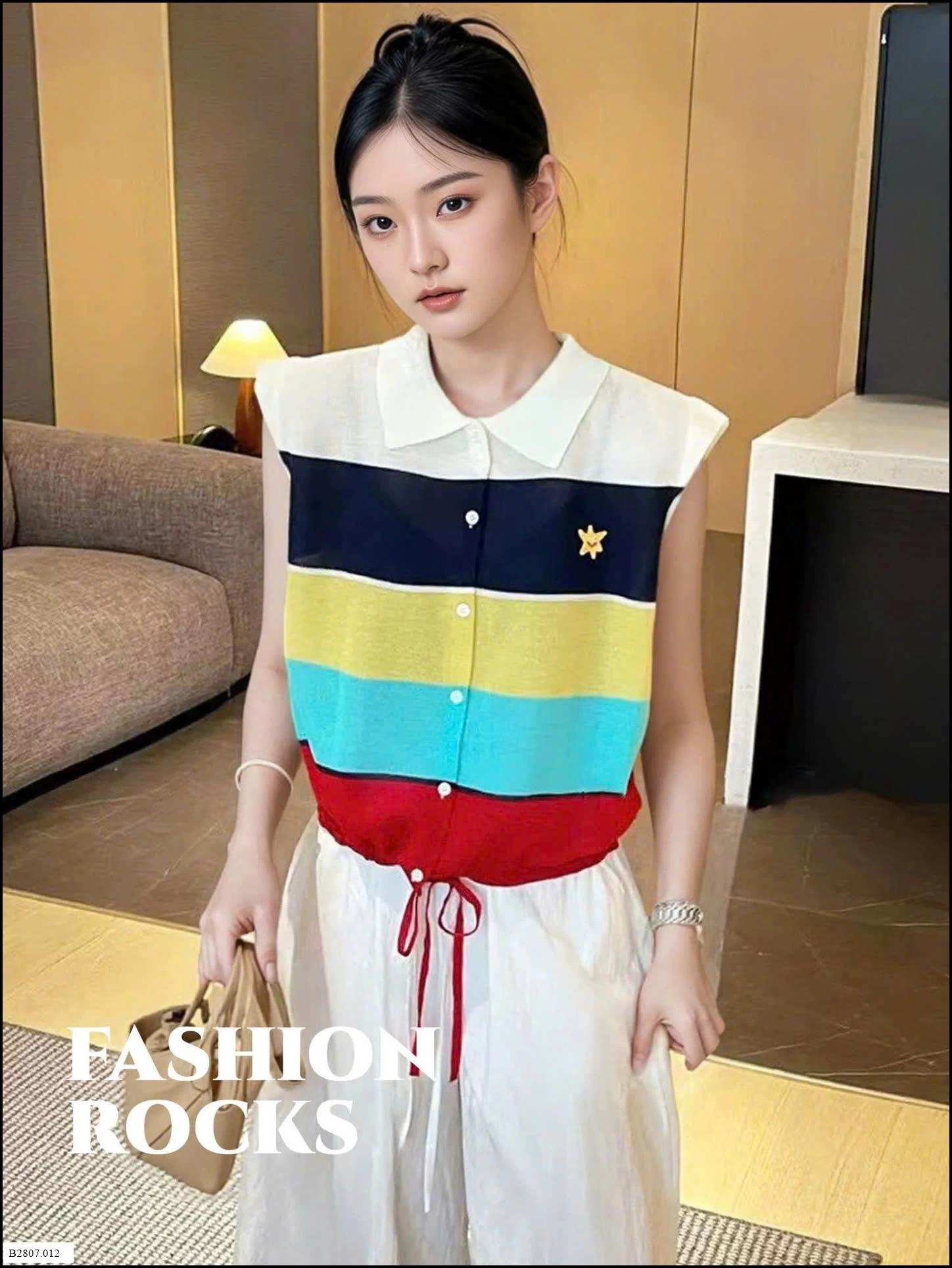 ÁO POLO KẺ ANNA Giá sỉ 159k
