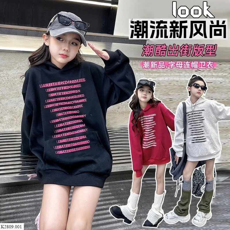 ÁO HOODIE IN CHỮ DÁNG RỘNG JUZITIGE  Sỉ 177k