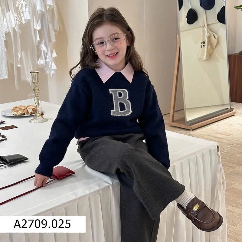 ÁO LEN CHỮ AMBBKIDS   Giá sỉ 90-150: 145k      160: 155k