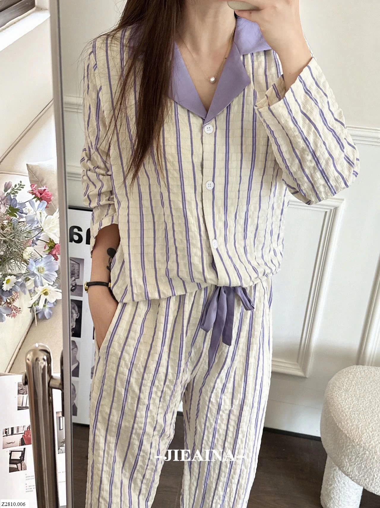 BỘ PIJAMA MẶC NHÀ JIEAINA CHO NỮ Sỉ 169k