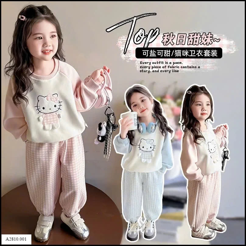 Set nỉ thu đông cho bé gái  Giá sỉ 129k/bộ
