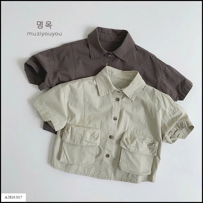 SƠ MI TÚI HỘP NGẮN TAY MUZIYOUYOU Giá sỉ 130k