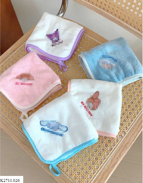 SET 5 KHĂN MẶT KU.RO.MI SANRIO Sỉ 45k/ 1 sét 5c mix mẫu