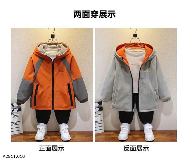 ÁO KHOÁC LÓT NỈ CHO BÉ TRAI   Giá sỉ 195ka