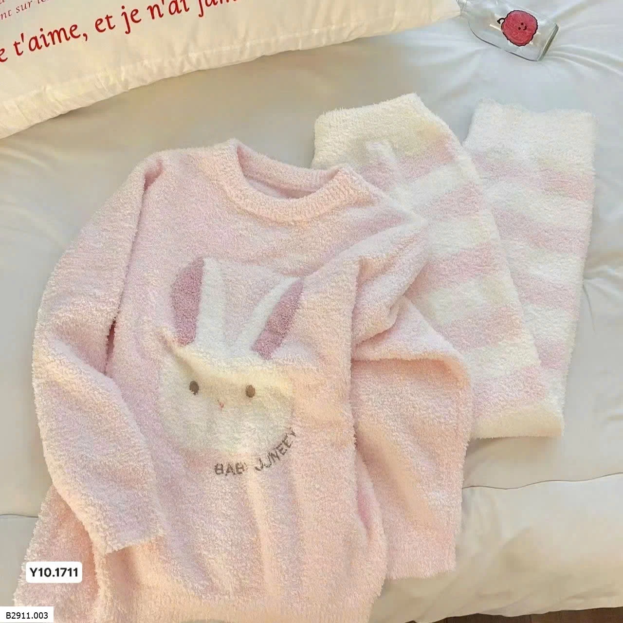 Bộ bông thỏ hồng  Giá sỉ 180k