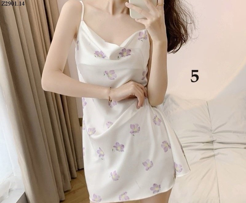 Đầm Ngủ 2 Dây,Váy Ngủ Gợi Cảm Sexy,Chất Lụa Lantin Mềm Mát | Shopee Việt Nam
