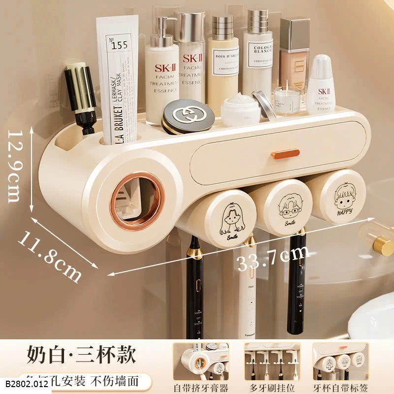 SÉT ĐỰNG BÀN CHẢI + KEM ĐÁNH RĂNG CC   Sỉ giá như sau Loại 3 cốc: 99K Loại 4 cốc: 124K 