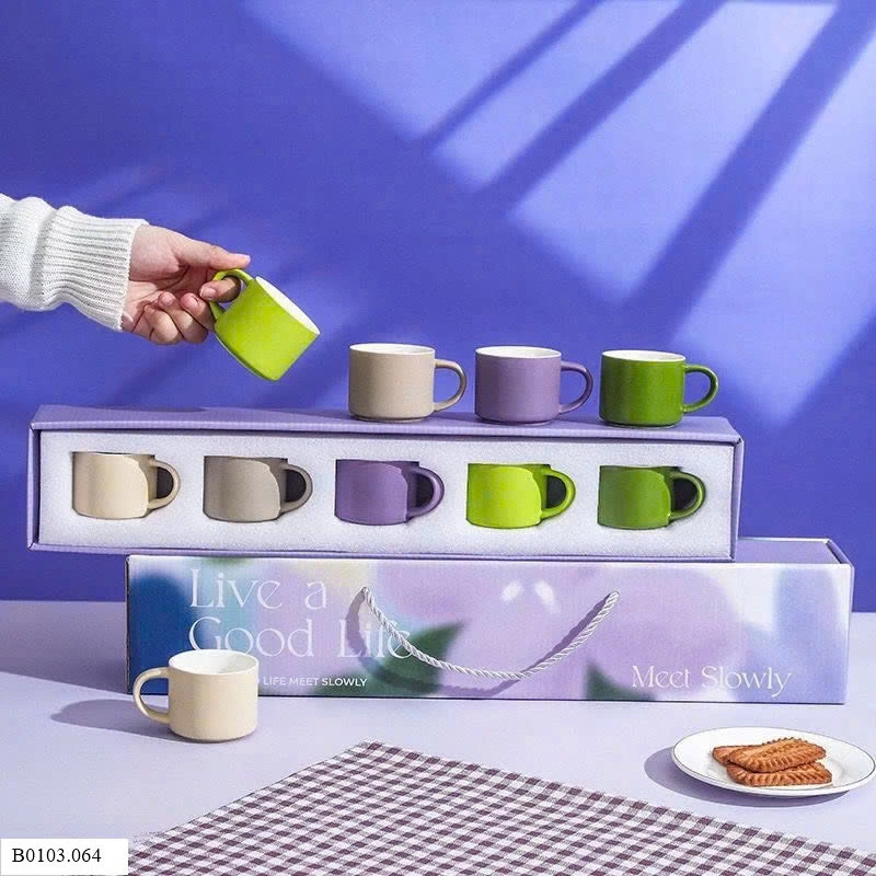 SET 5 CỐC TRÀ VINTAGE Sỉ 129k/sét 5 cốc mix