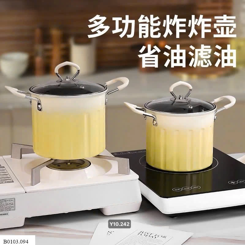 Nồi chiên tặng kèm rổ chiên inox 304 Sỉ 160k