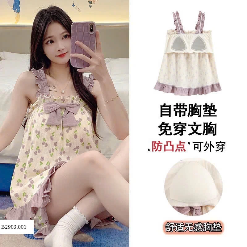 BỘ 2 DÂY MẶC NHÀ KÈM BRA Sỉ 115k