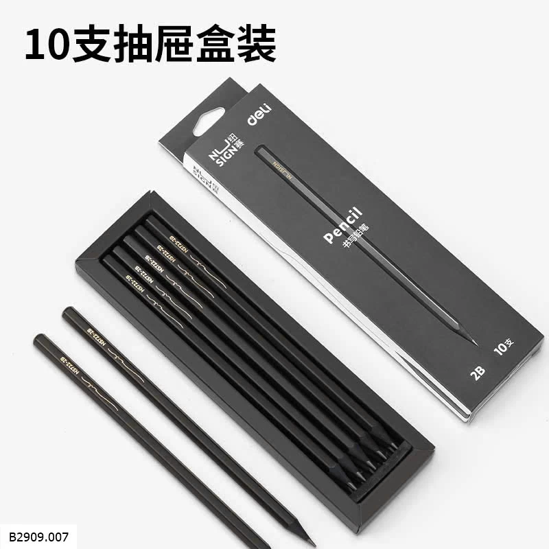 BÚT CHÌ GỖ ĐEN DELI   Giá sỉ 77k/set 30c