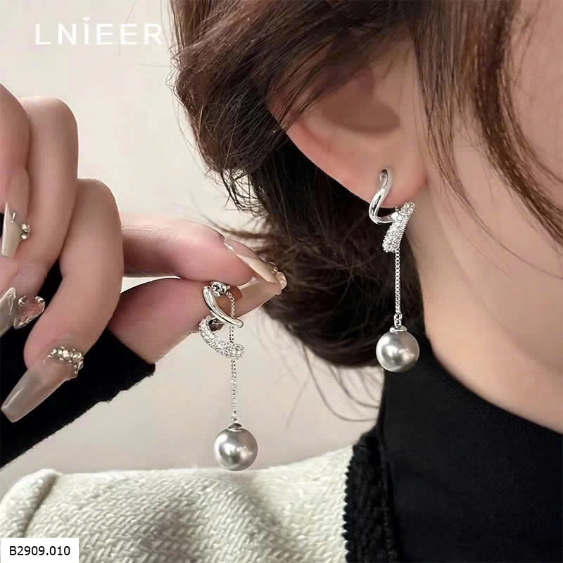 Hoa tai bạc S925 hãng Lnieer   Giá sỉ 108k