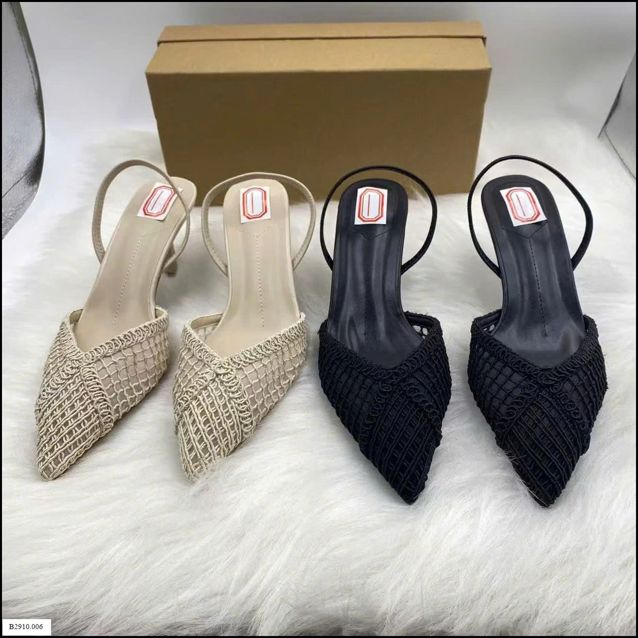 GIÀY CAO GÓT LƯỚI MŨI NHỌN   Giá sỉ 249k