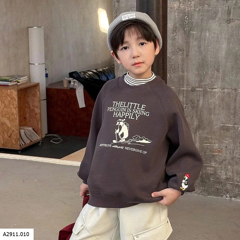 ÁO NỈ CHIM CÁNH CỤT LÓT LÔNG AMBB  Giá sỉ sz 90-150: 165k Sz 160: 185k Sz 170: 200k