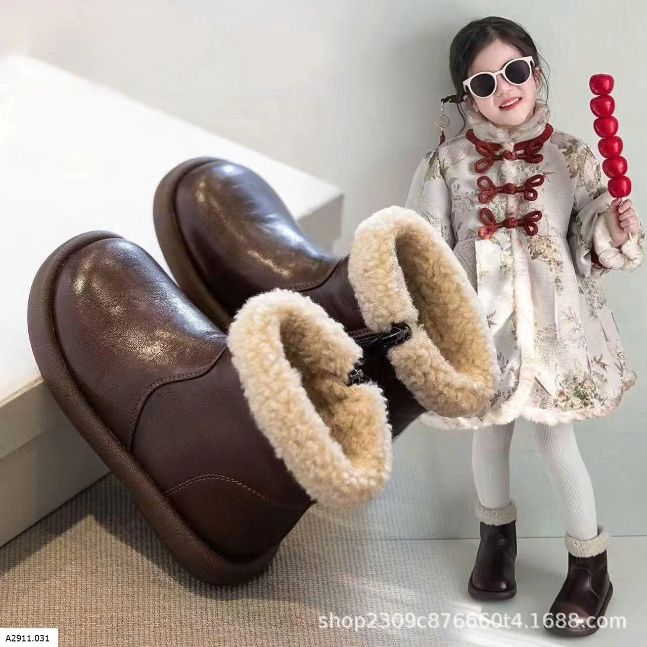 BOOT DA LÓT LÔNG CỪU  Giá sỉ Giá: sz 23-30: 140k sz 31-36: 150k