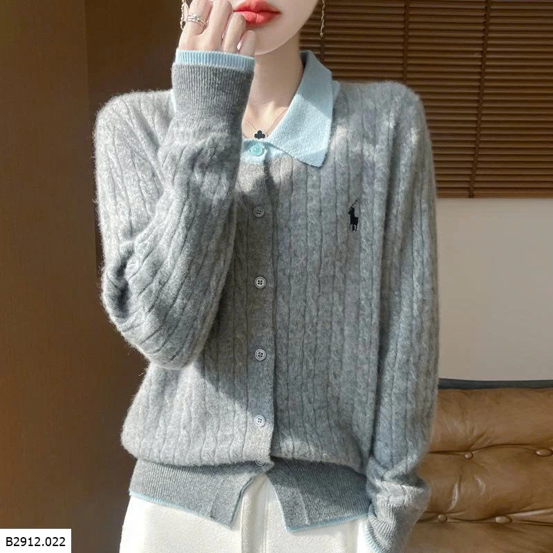 CARDIGAN LEN CỔ BẺ   Giá sỉ 235k