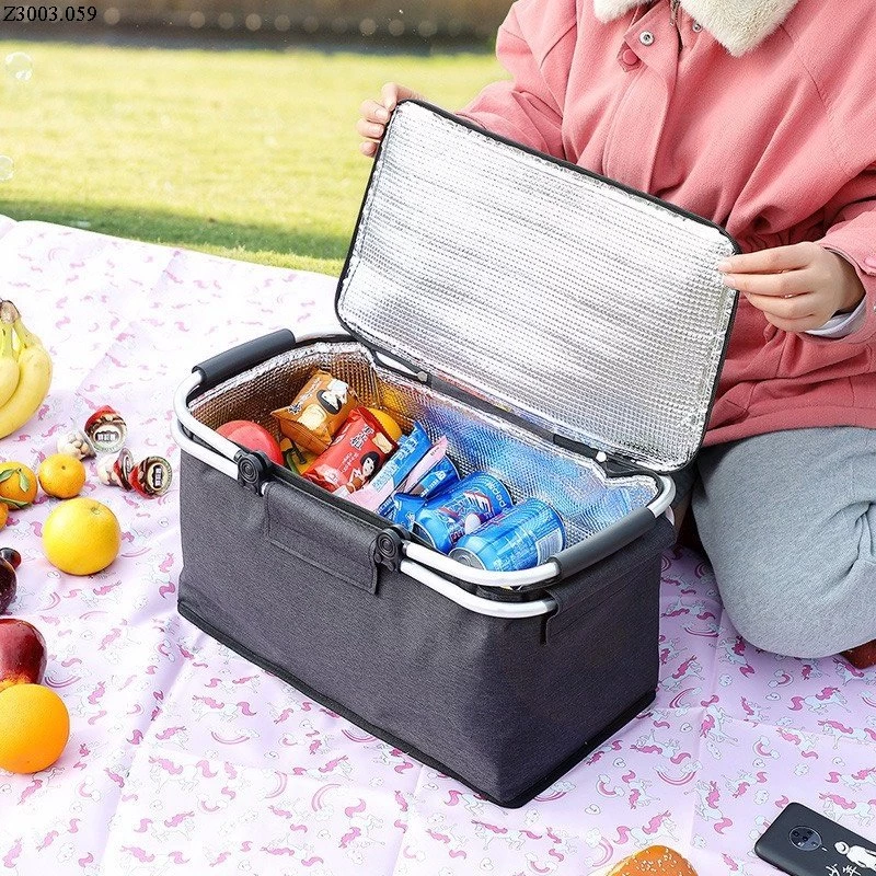 GIỎ ĐỪNG ĐỒ PICNIC CÁCH NHIỆT  Si 95k/c