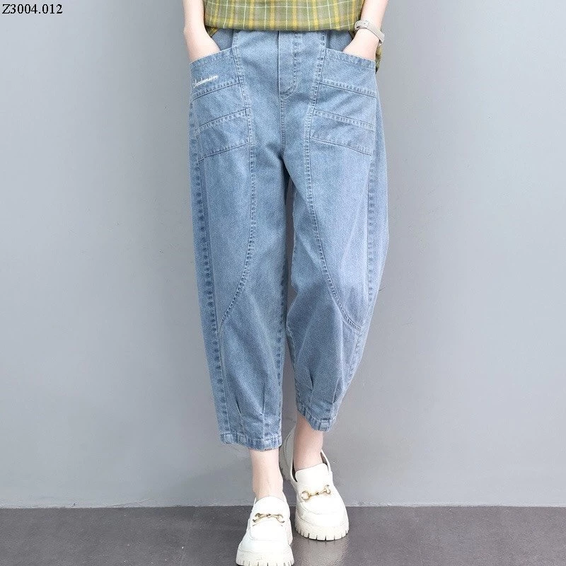 baggy jeans cạp chun Mẫu 1-2: 145k Mẫu 3-4: 140k