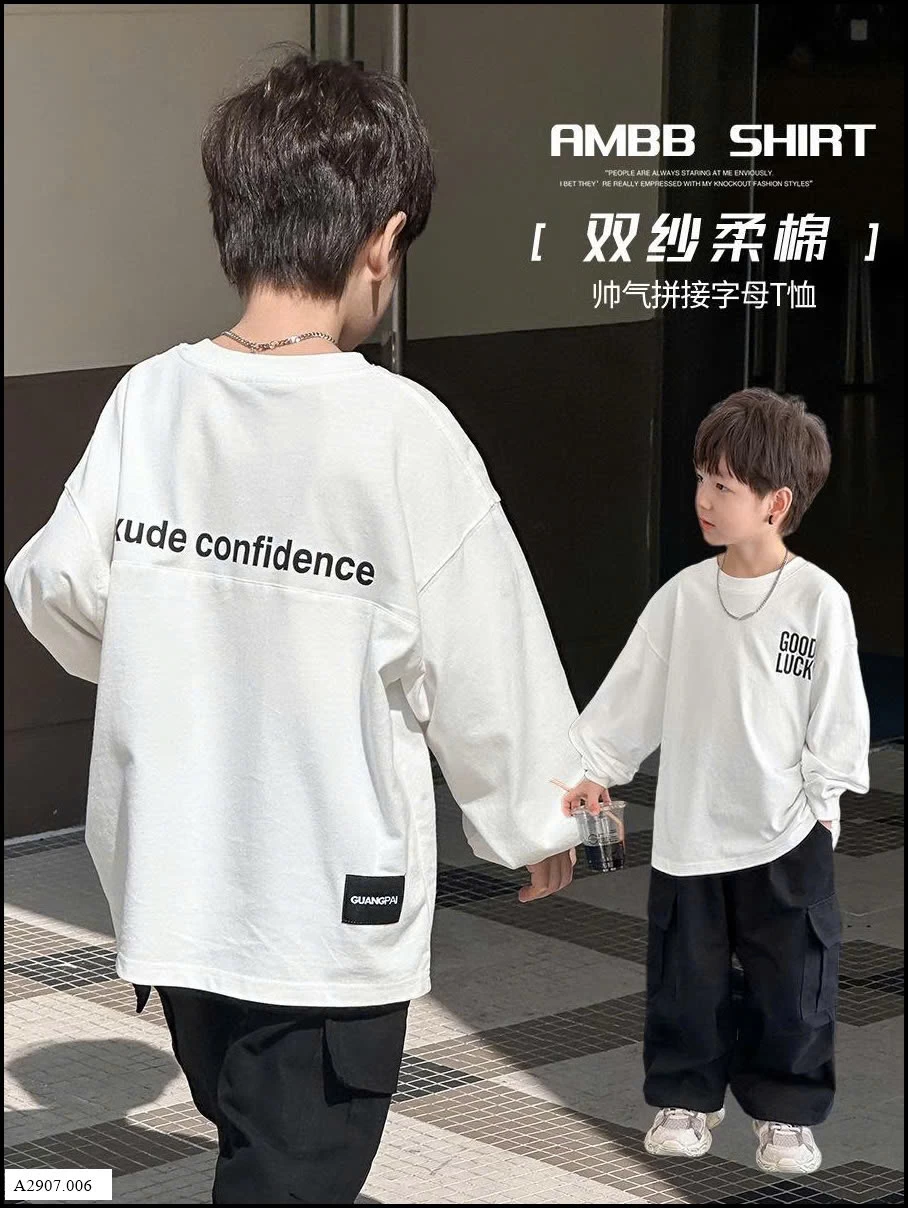 ÁO THUN DÀI TAY AMBB    Giá sỉ  Sz 90-150 : 125k  Sz160 : 139k
