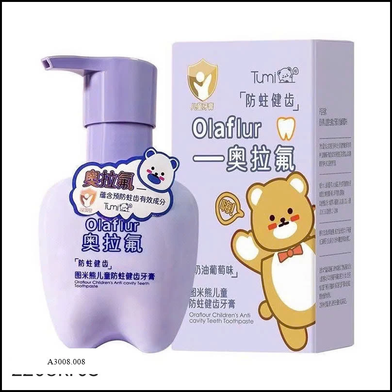 KEM ĐÁNH RĂNG NGỪA SÂU RĂNG OLAFUR CHO BÉ   Giá sỉ 65k/ combo 2 chai