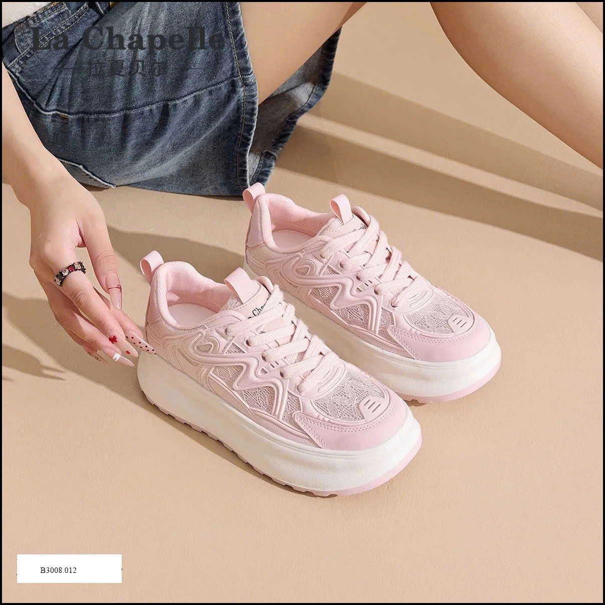Gi-ầy tt hồng Lachapelle   Giá sỉ 215k