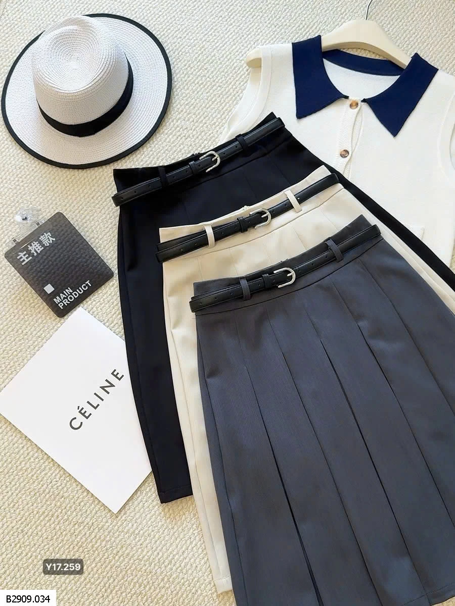 CHÂN VÁY XẾP LY ANNA   Giá sỉ 205k