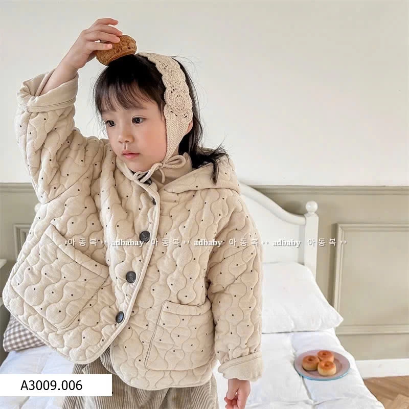KHOÁC TRẦN TRÁM LÓT NHUNG ADBABY   Giá sỉ 275k