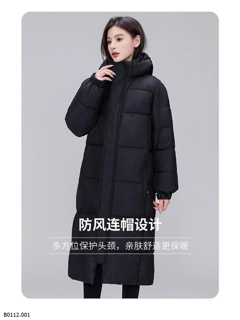 ÁO PHAO DÁNG DÀI NỮ CÓ MŨ  Giá sỉ 280k