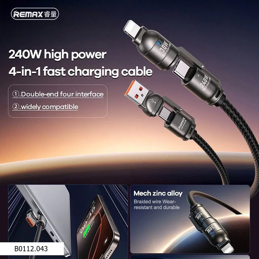 DÂY SẠC REMAX 4 in 1  Giá sỉ 100k