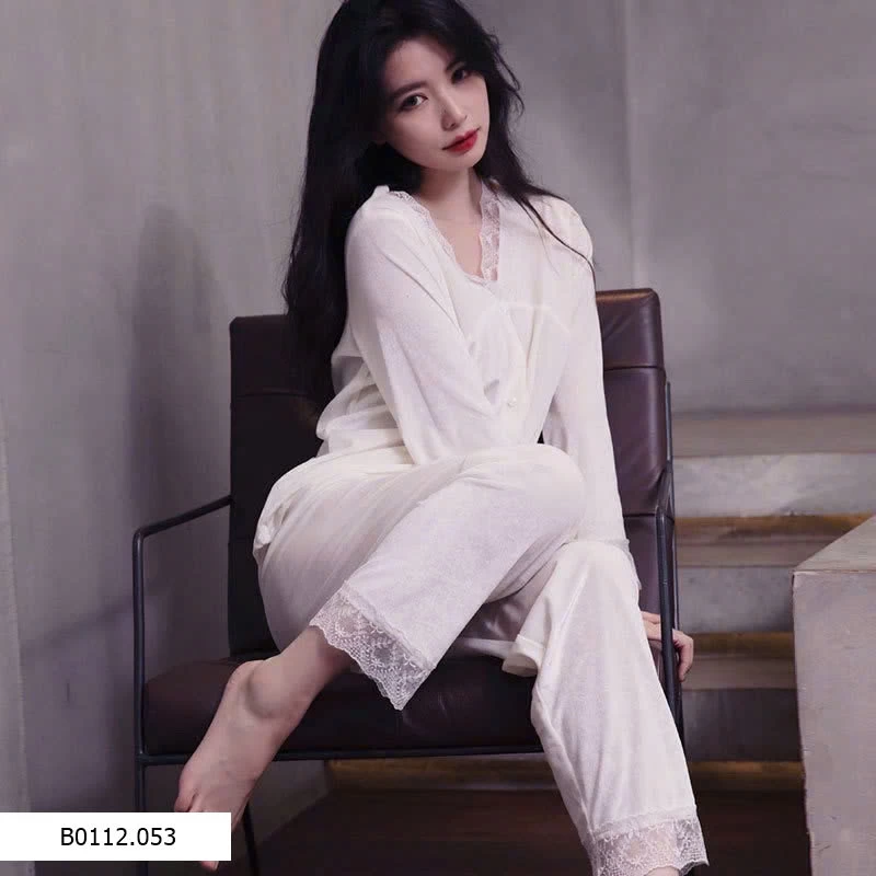 BỘ NGỦ NHUNG VIỀN REN QCCC  Giá sỉ 225k