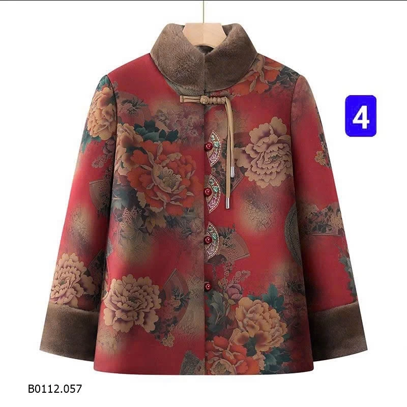 ÁO KHOÁC TRUNG NIÊN CỔ LÔNG CÚC CÀI   Giá sỉ 230k