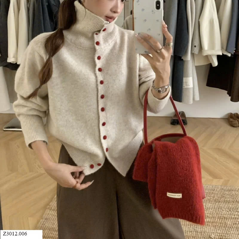 ÁO  CARDIGAN  LEN NỮ CỔ CAO  Sỉ 172k