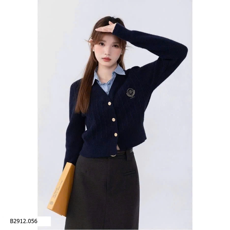 ÁO LEN PHỐI CỔ SƠ MI CACHE  Giá sỉ 290k