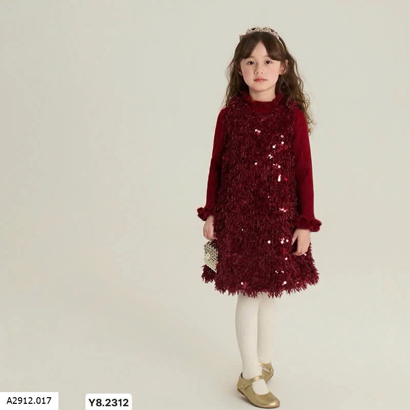 Váy dạ + aos len tweet bling nhà Ambb  Giá sỉ 340k /1 bộ