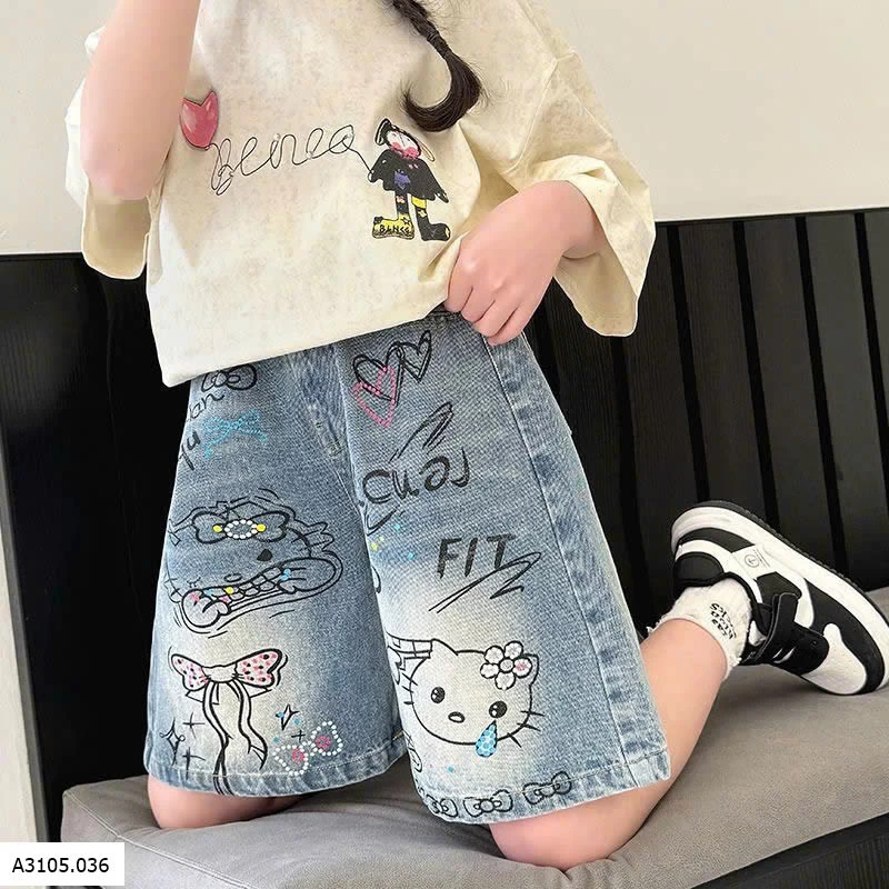 QUẦN JEAN HELLO KITTY Sỉ 100k 