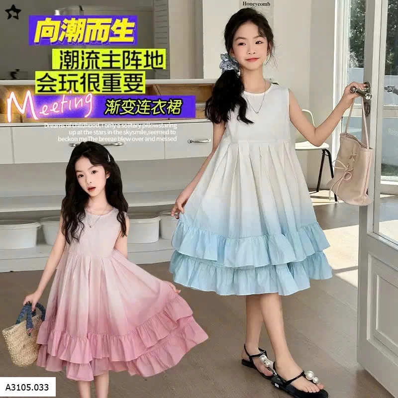 VÁY PHA MÀU BÉ GÁI Sỉ 205k 