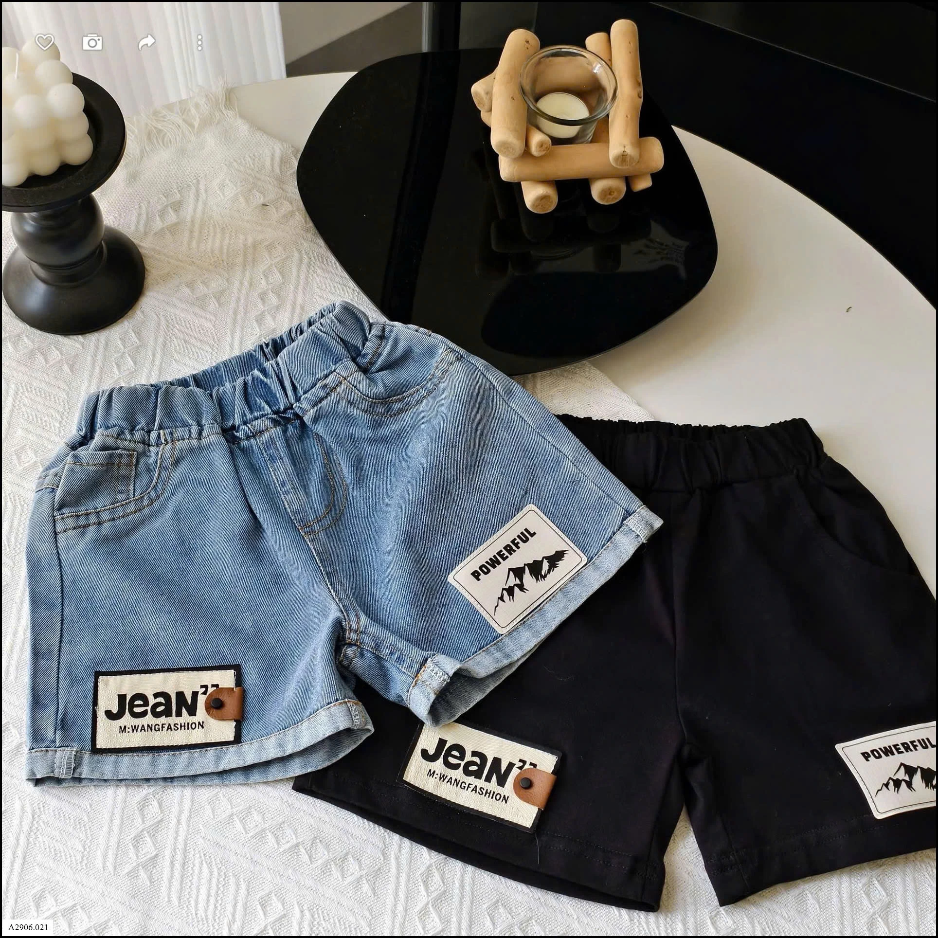 QUẦN SHORT BÉ TRAI Sỉ giá đen: 95k  xanh: 108k 