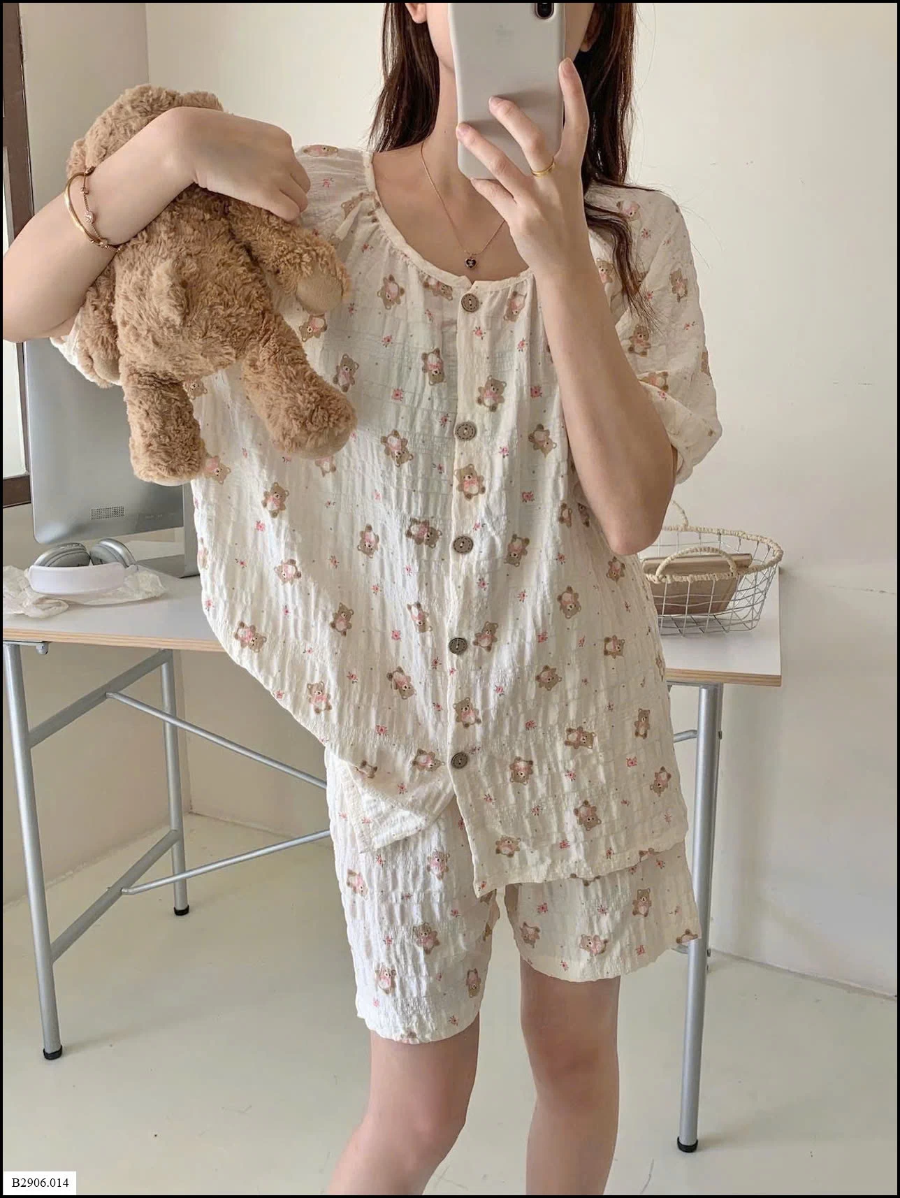 BỘ NGỦ VẢI NHÚN DỄ THƯƠNG Sỉ giá 126k