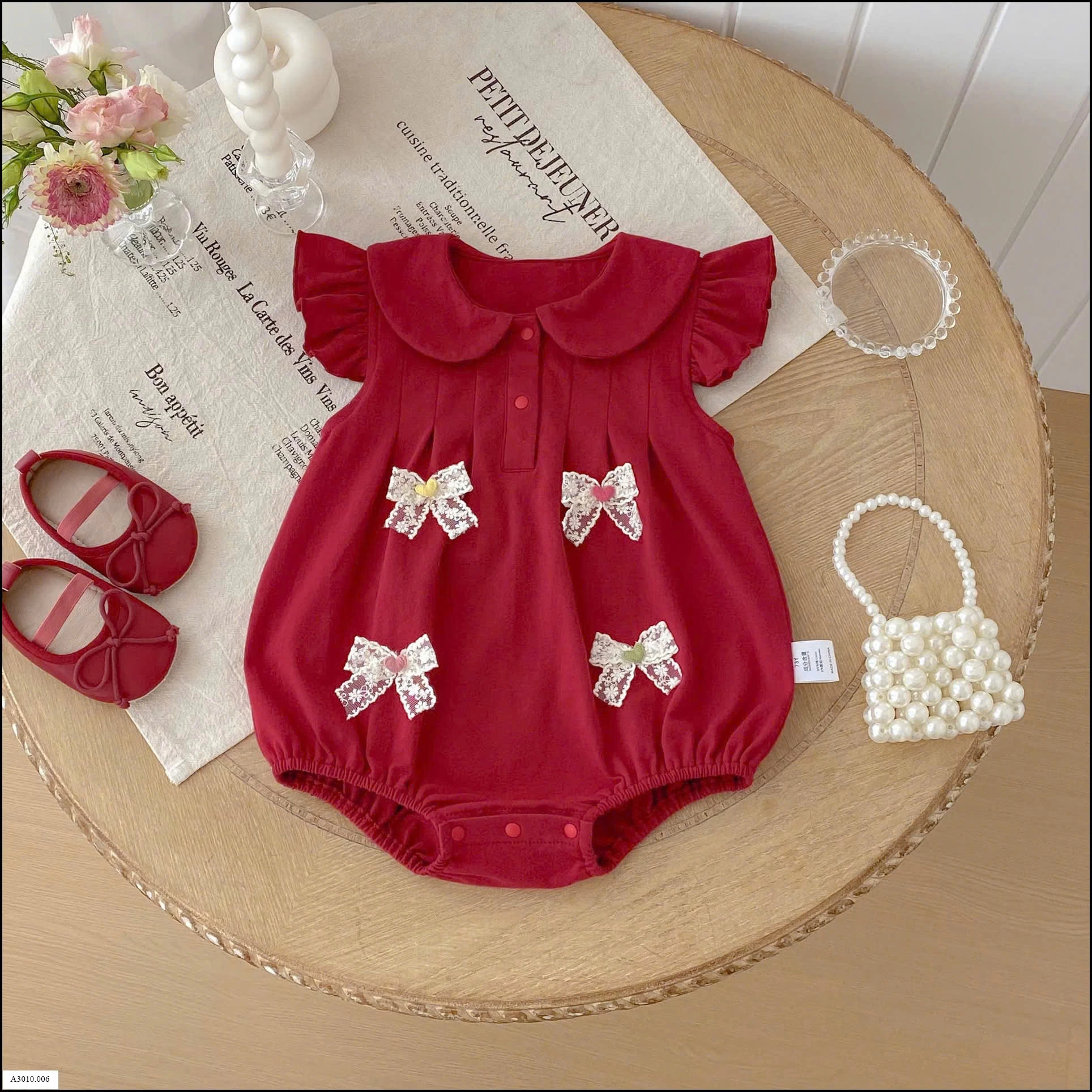 BODY ĐỎ CÁNH TIÊN GẮN NƠ  Giá sỉ 135k